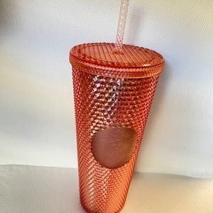 Rose Gold pink Studded Starbucks Tumbler